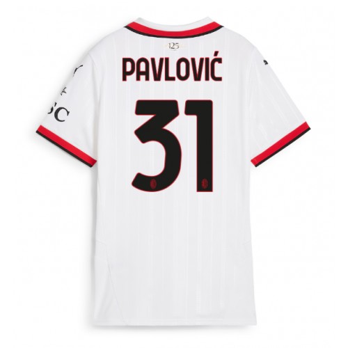 Fotbalové Dres AC Milan Strahinja Pavlovic #31 Dámské Venkovní 2024-25 Krátký Rukáv